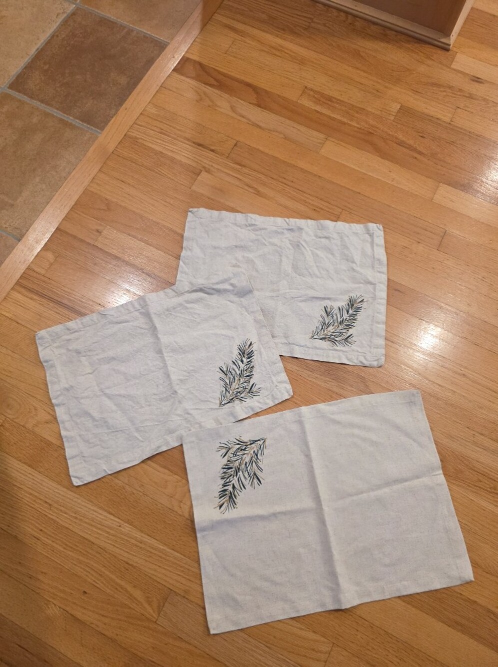 Set Of 3 Rustic Placemats